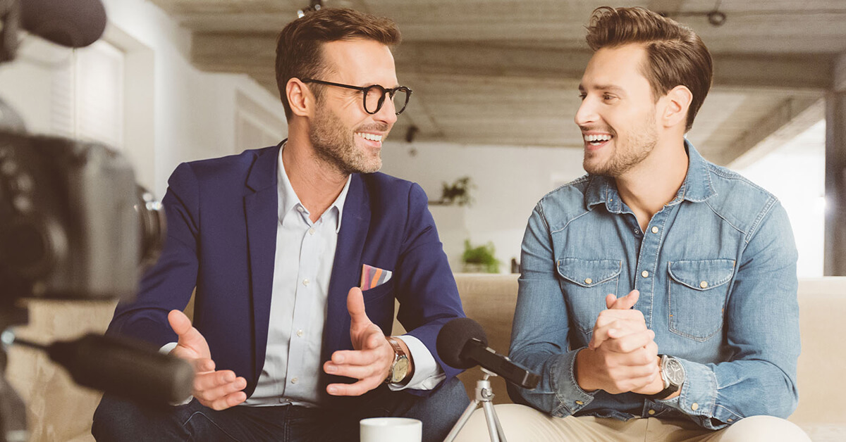 men discussing something