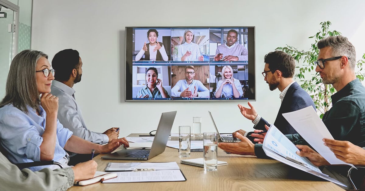 conference room video call